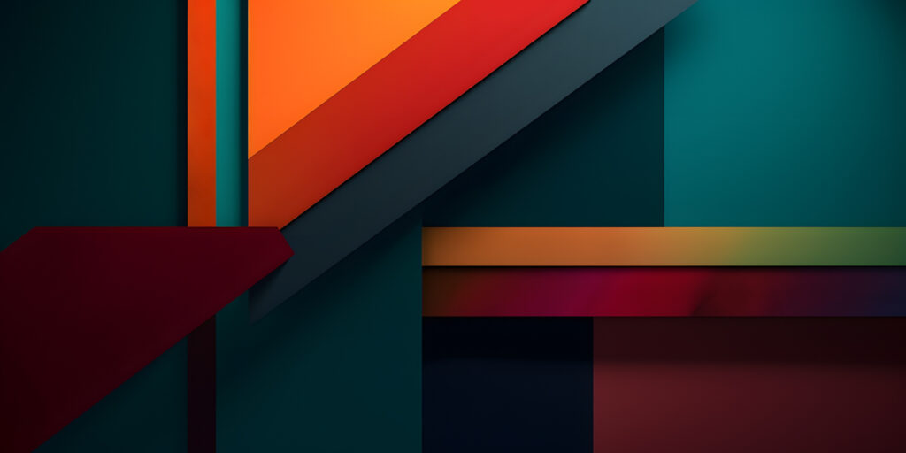 Minimalist abstract colors shapes lines colors one