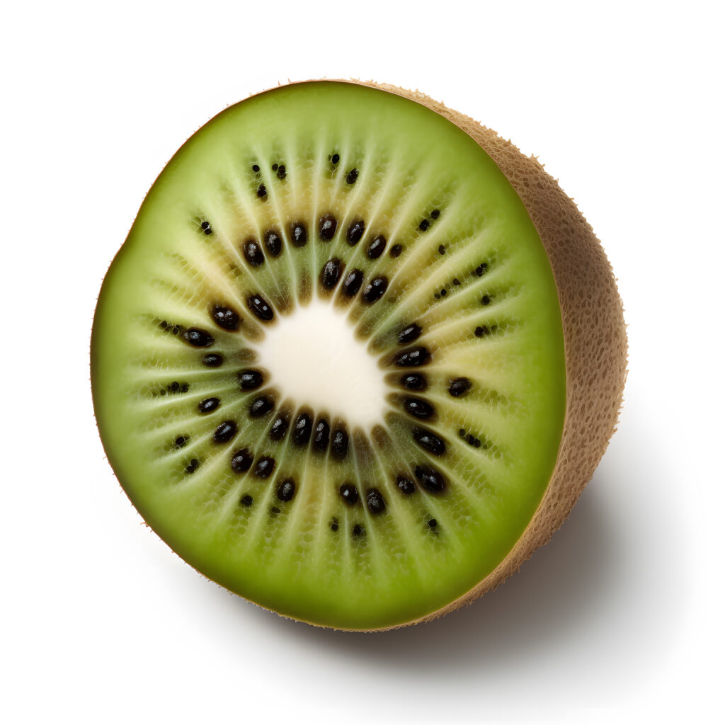 kiwi fondo blanco en blanco uno