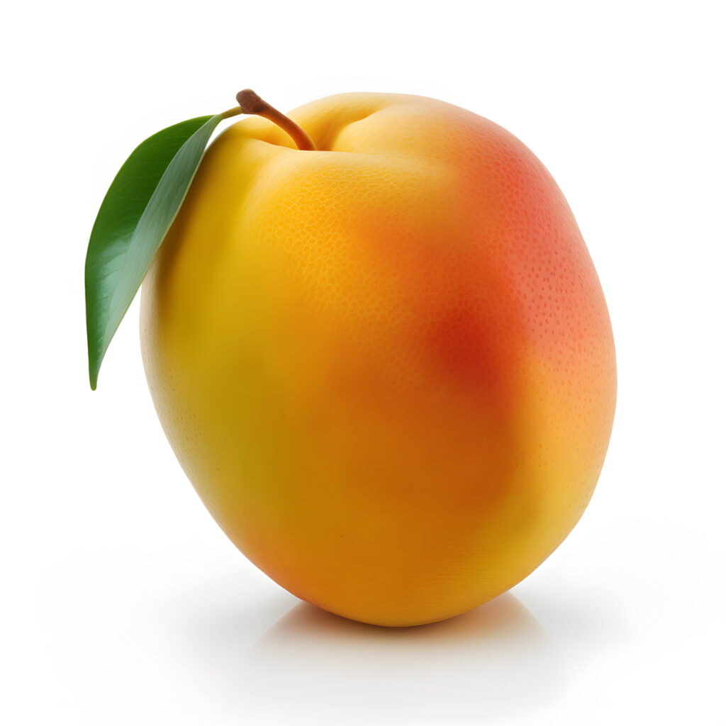 mango fruit blank white background